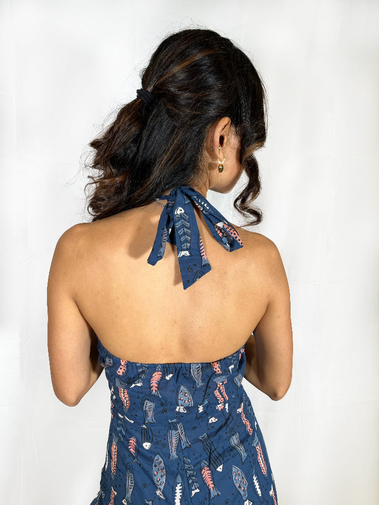 cotton animal print jumpsuit for women