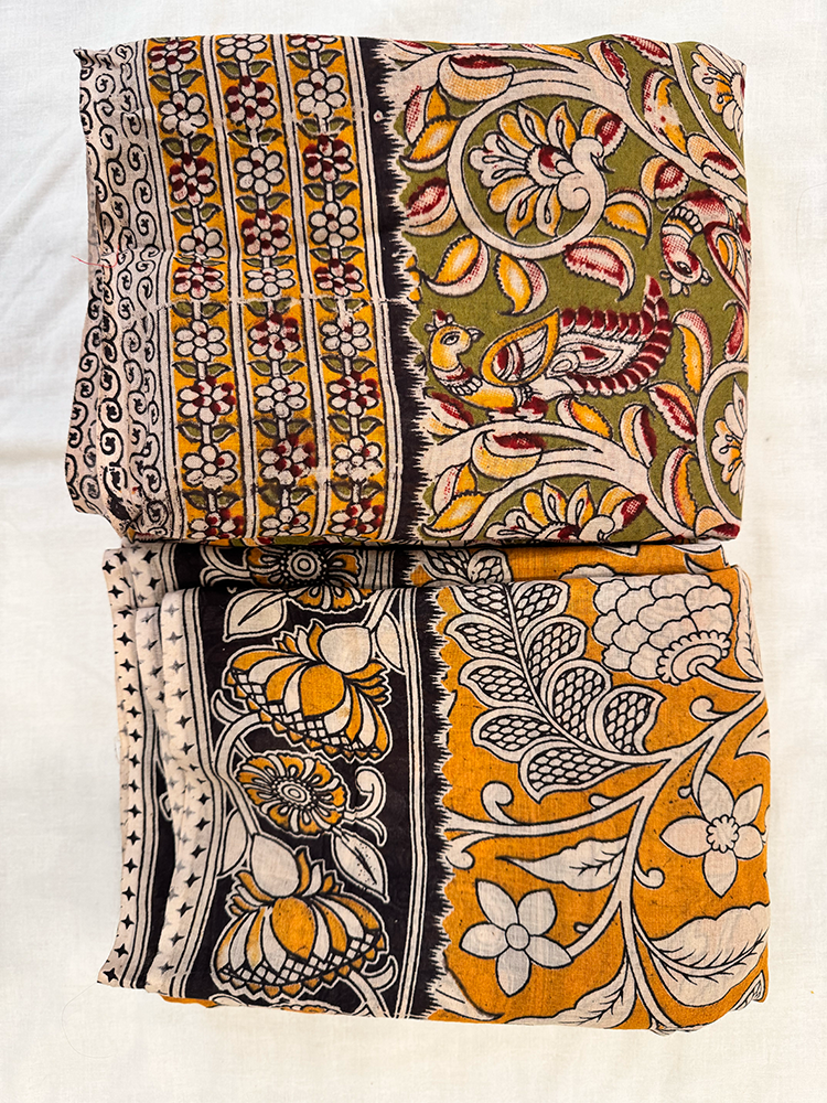 Kalamkari printed cotton sarees