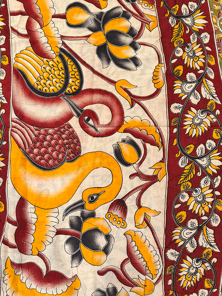 Kalamkari printed cotton saree