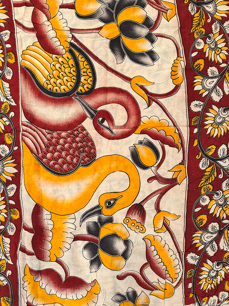 Kalamkari printed cotton saree