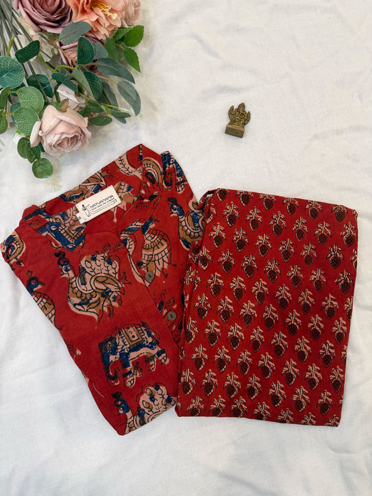 Kalamkari kurta and palazzo pants set
