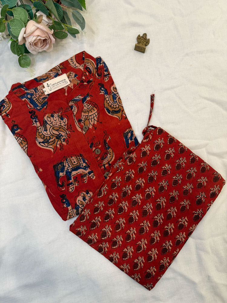 Kalamkari kurta and palazzo pants set
