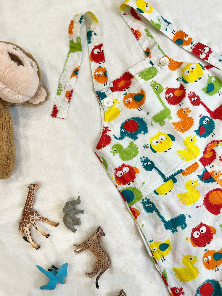 Cotton animal printed kids romper & jumpsuit