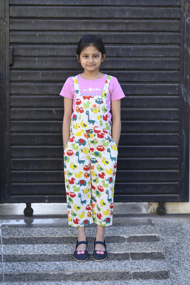 Cotton animal printed kids romper & jumpsuit