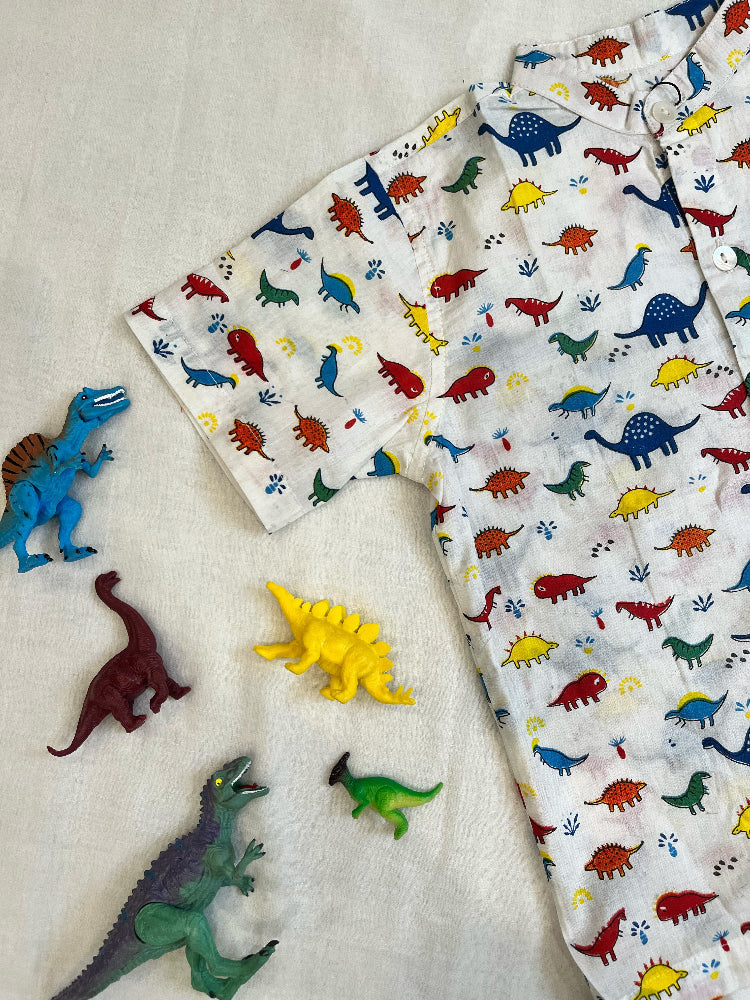 animal print boys button down shirt