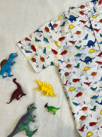 animal print boys button down shirt