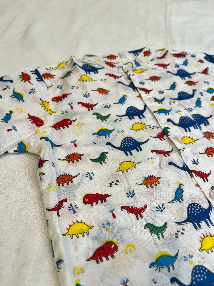 animal print boys button down shirt