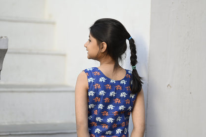 Cotton animal printed girls co-ords set