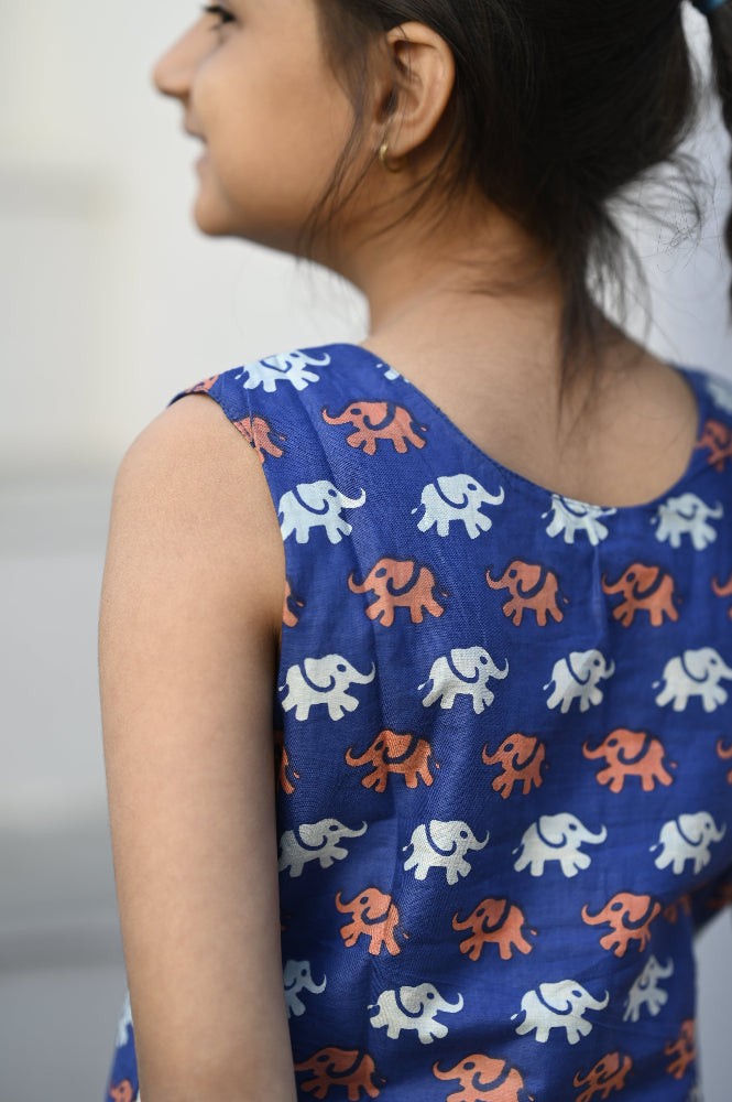 Cotton animal printed girls co-ords set